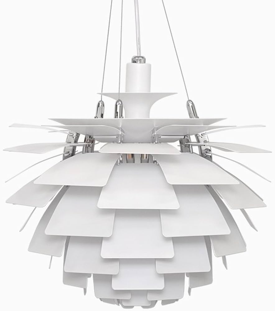 Poul Henningsen (ポールヘニングセン) PH 480 ペンダントライト ホワイト リプロダクト品 東芝LED電球付き(電球色)